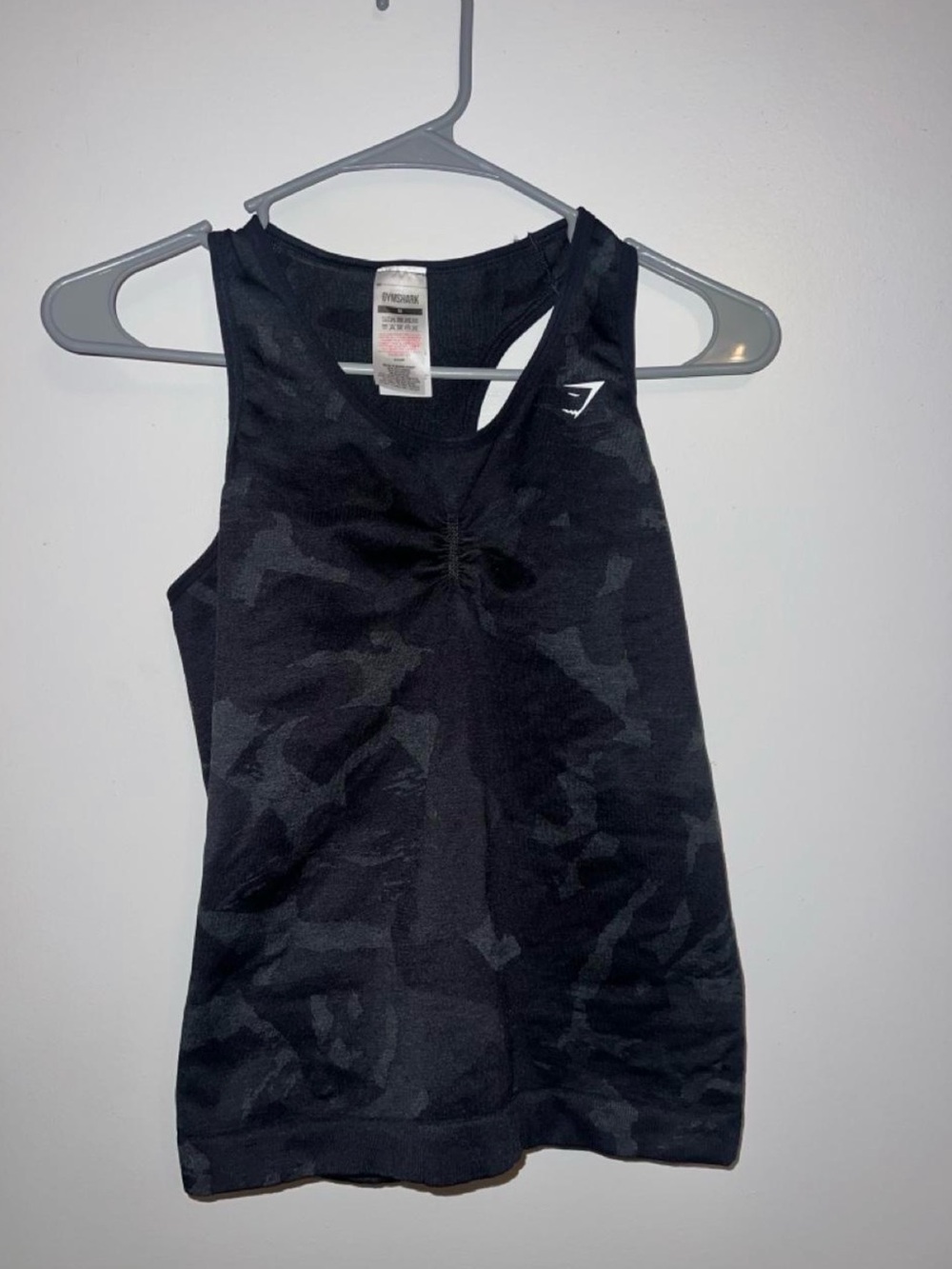Gymshark Black Camo Racerback Tank Top